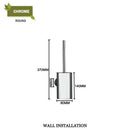 GobekUsa Gold Toilet Brush Set with Wall Mount Holder