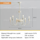 GobekUsa French Light Luxury Living Room Chandelier American Atmosphere Candle Lamp