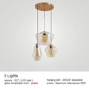 GobekUsa Glass Chandelier Lighting for Home Dining Room Kitchen Decor Pendant Lights