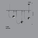 GobekUsa LED Belt Chandelier Pendant Light for Dimmable Indoor Lighting in Living Room