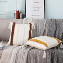 GobekUsa Boho Woven Tassel Tufted Throw Pillow Case for Sofa Bed Chair