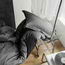 GobekUsa Grey Lines Stripes Duvet Cover Set Cotton Satin Jacquard Queen King Size