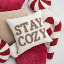 GobekUsa Christmas Cartoon Candy Cushion Cover - Nordic Red Festival Patchwork Embroidered Design