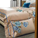GobekUsa Embroidered Egyptian Cotton Bedding Set - Queen King Linens, 200S Thread Count