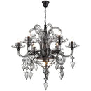 GobekUsa Baroque Black Candle Chandelier Pendant Lamp for Bedroom, Living Room & Restaurant