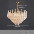 GobekUsa Gold Glass Pendant Light for Dining Table & Hotel, Modern Foyer Ceiling Lamps