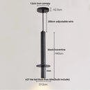 GobekUsa Black Iron LED Pendant Lights Stone Wabi Sabi Hanging Lamp Hallway Decor