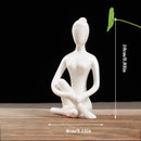 GobekUsa Abstract Yoga Figure Porcelain Statue Home Decor Sculpture