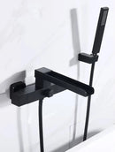 GobekUsa Brushed Gold Wall Mounted Waterfall Bathtub Shower Set Mixer Tap