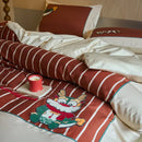 GobekUsa Chinese Embroidered Cotton Bedding Set: King Size Duvet Cover, Sheet, Quilt Cover