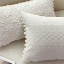 GobekUsa Boho White Lace Floral Sofa Cushion Cover Wedding Decor Throw Pillows