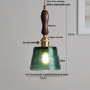 GobekUsa Clear Glass LED Pendant Light for Reading Living Dining Room