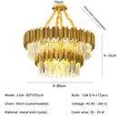 GobekUsa Golden Luxury Chandelier: Elegant Crystal Ceiling Light for Hotel Living Room