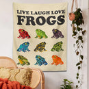 GobekUsa Frogs Tapestry Wall Hanging Psychedelic Hippie Aesthetic Tapestries Home Decor