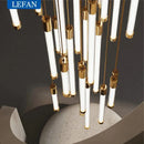 GobekUsa LED Chandeliers Modern Staircase Ceiling Pendant Lighting Luxury Living Room Decor