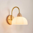 GobekUsa LED Glass Iron Wood Wall Light Fixture Modern Nordic Bedside Lamp