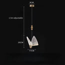 GobekUsa Crystal Butterfly Pendant Lamp for Bedroom and Kitchen Lighting