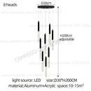 GobekUsa Cylindrical Chandelier: Modern Nordic Indoor Lighting for Living Room, Staircase & Ceiling