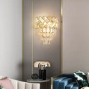GobekUsa Crystal Gold Stainless Steel LED Dimmable Wall Sconce