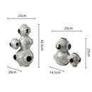 GobekUsa Abstract Planet Hollow Pipe Ceramic Ornament Figurine - Home Decor Accessory