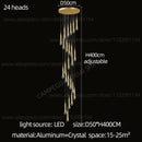 GobekUsa Crystal LED Pendant Chandelier for Modern Luxury Living Room