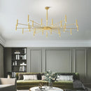 GobekUsa Black Sputnik Chandelier: Nordic Design, Adjustable Lighting for Home Décor