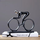GobekUsa Abstract Resin Cyclist Statue Bike Rider Figurine for Office Living Room