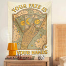 GobekUsa Cat Tarot Tapestry: Fate & Moon Sun Aesthetic Decor for Bedroom