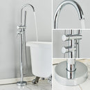 GobekUsa Brushed Gold Freestanding Bathtub Shower Mixer with Handshower