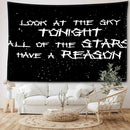 GobekUsa Black Sky Art Tapestry: Lil Peep Aesthetic Dorm Decor for Mysterious Vibes