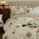 GobekUsa Butterfly Blooming Flowers Print 100% Egyptian Cotton Bedding Set