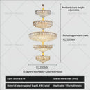 GobekUsa Crystal Living Room Chandelier: Modern Luxury High-Rise Villa Personality Creative Hotel Décor