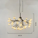 GobekUsa Heracleum Firefly Glass Round Ball Chandelier - Luxury Staircase Dining Room Lighting