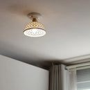 GobekUsa Ceramic LED Ceiling Lamp Indoor Lighting Semi-Circular Light Fixture