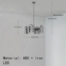GobekUsa Art Deco Metal Chandelier in Black, Orange, and Gray - Adjustable Cord - Dining Room, Foyer, Bedroom Lighting