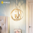 GobekUsa Gold Globe Chandelier Pendant Light for Living Room & Dining Room