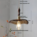 GobekUsa Amber Glass Pendant Light Fixture with Copper Knob Switch