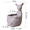 GobekUsa Kangaroo Cartoon Ceramic Flower Pot Vase for Cactus Succulents and Plants
