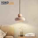 Japanese Wabi-Sabi Travertine Stone Pendant Light