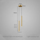 GobekUsa LED Tube Pendant Lamp for Dining Room, Bedroom, Kitchen, Bar, Hall
