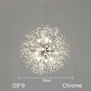 GobekUsa Dandelion Chandelier: Nordic Minimalist Wrought Iron LED Indoor Light for Living Room