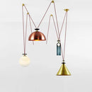 GobekUsa Glass Chandelier: Nordic Minimalist Adjustable LED Decorative Suspension Lamps