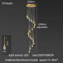 GobekUsa Crystal Chandelier: Modern LED Hanging Lamp for Living Room, Villa, and Staircase