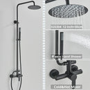 GobekUsa Black Shower Faucet Set with Rainfall Shower Head and Wall Mounted Mixer Tap