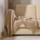 GobekUsa Knitted Nordic Sofa Blanket - Soft Wool Blend Bed End Towel for Hotel Bedroom Decor