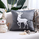 GobekUsa Christmas Patchwork MerryChristmas Cushion Cover Embroidered Velvet Home Decor