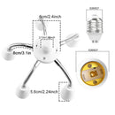 GobekUsa 6-in-1 E26 E27 Light Splitter Socket Adapter for LED Bulbs