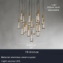 GobekUsa Crystal Ceiling Pendant Lights for Dining Room, Luxury Designer Foyer Decor Lighting