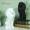 GobekUsa Lion Resin Art Statue: Morden Geometry Figurine for Home Office Decoration
