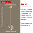 GobekUsa Butterfly LED Chandelier for Villa Duplex Living Room Decoration